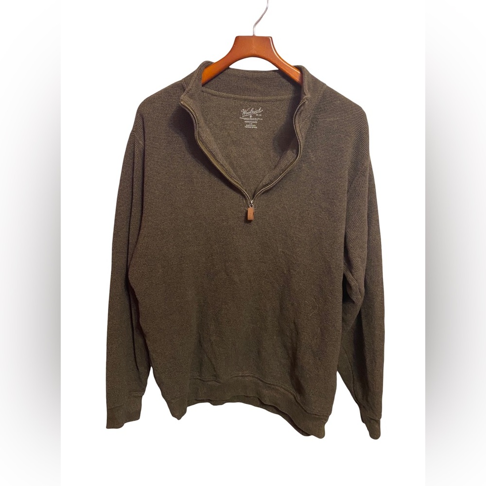 Woolrich Waffle-Knit 1/4 Zip Pullover Sweater Men’s Large